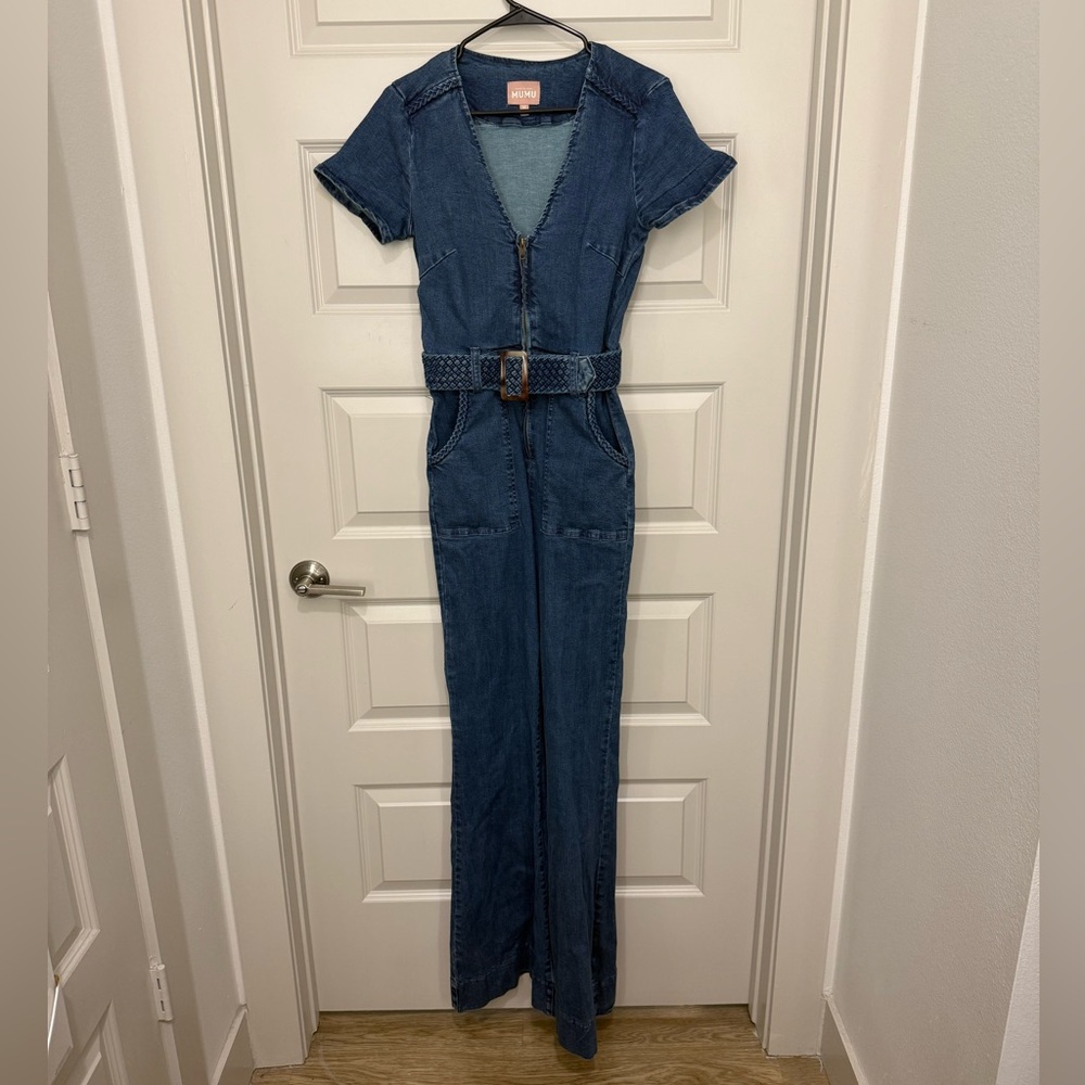 Show Me Your Mumu Heartland Jumpsuit in Braided True Blue - Picture 3 of 13
